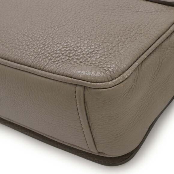 PRADA Gray Leather Pochette Shoulder Bag - Picture 4 of 10